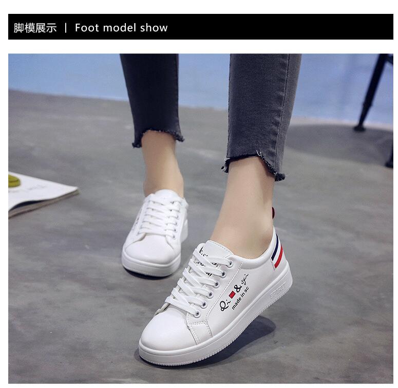 Witte schoenen vrouwelijke voorjaar Koreaanse mode schoenen platte met vrouwen schoenen