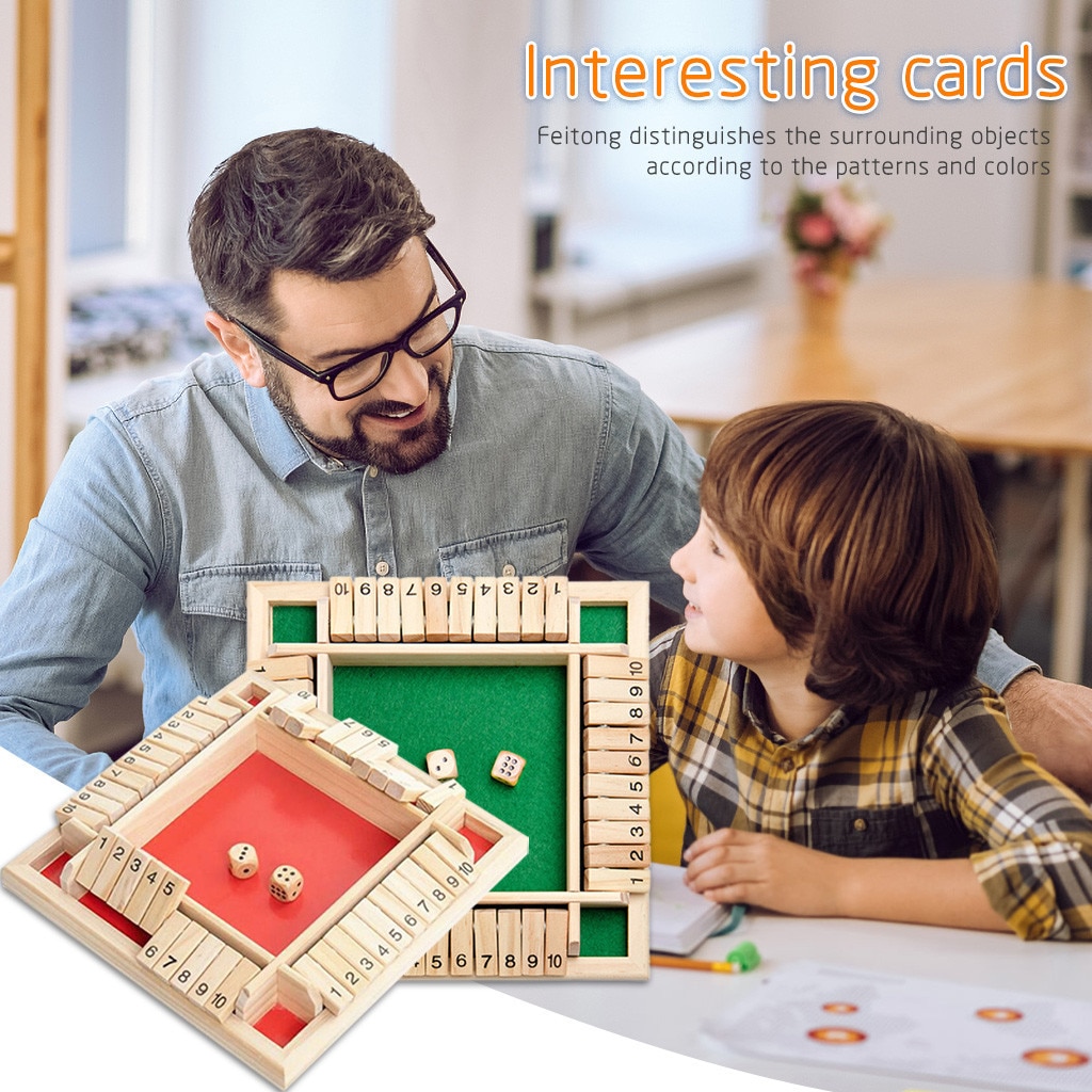 Criança jogo de tabuleiro família de madeira bebendo presente educativo brinquedo aleta crianças entretenimento número dice engraçado fechar a caixa casual #50