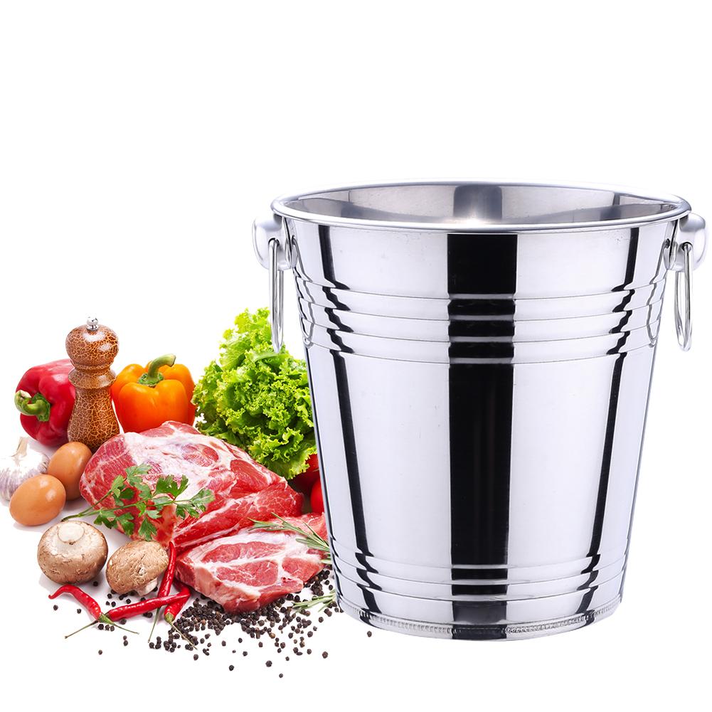 Cubo aislado para hielo de acero inoxidable Premium para champán, vino y cerveza. Bañeras y cubos de Metal para bebidas, para fiestas, bebidas