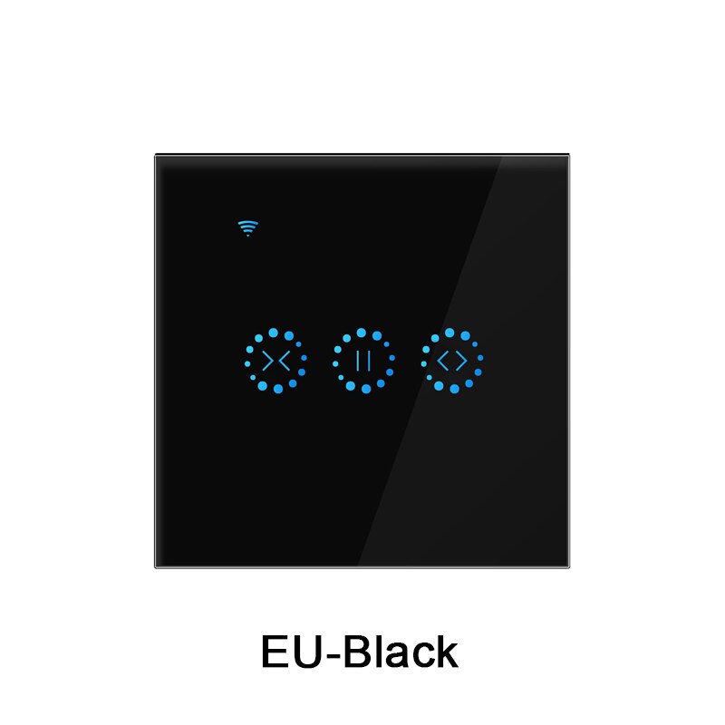 eWeLink WiFi Curtain Blind Switch for Roller Shutter Electric motor Google Assistant Alexa Voice Control DIY Smart Home EU/US: EU-Black