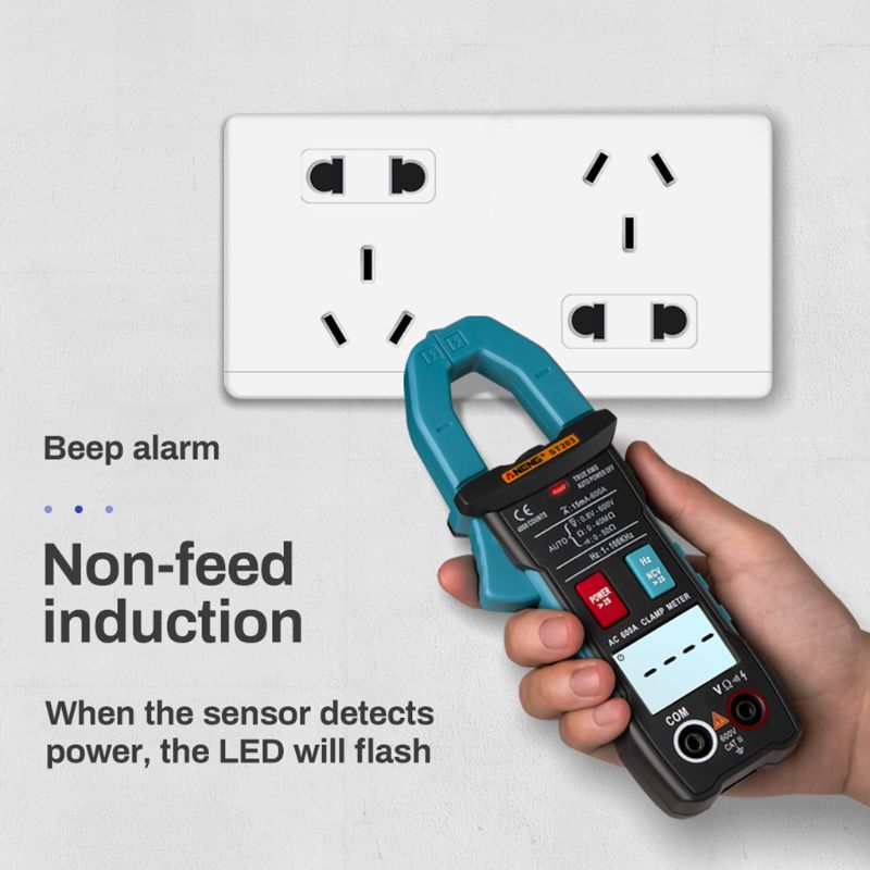 ST203 Digital Clamp Multimeter Ampere 4000 Counts True RMS Amp Current Clamp Meter Voltmeter 600V 600A AC/DC Automatic Range