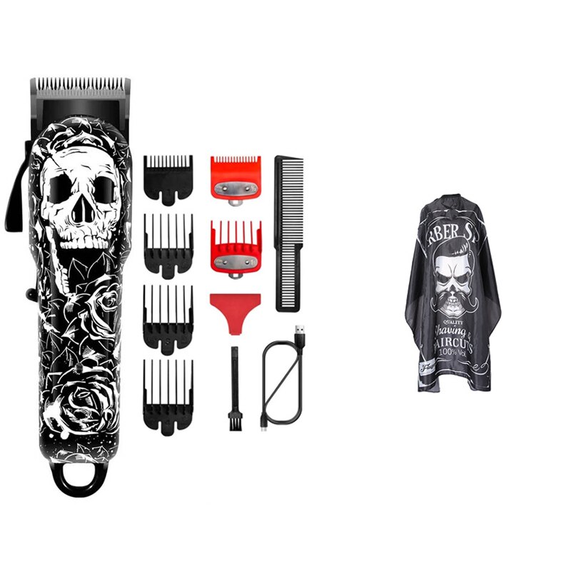 Kapperszaak Tondeuse Professionele Tondeuse Oplaadbare Kapper Elektrische Mannen Cordless Kapsel Verstelbare Keramische Blade: 04