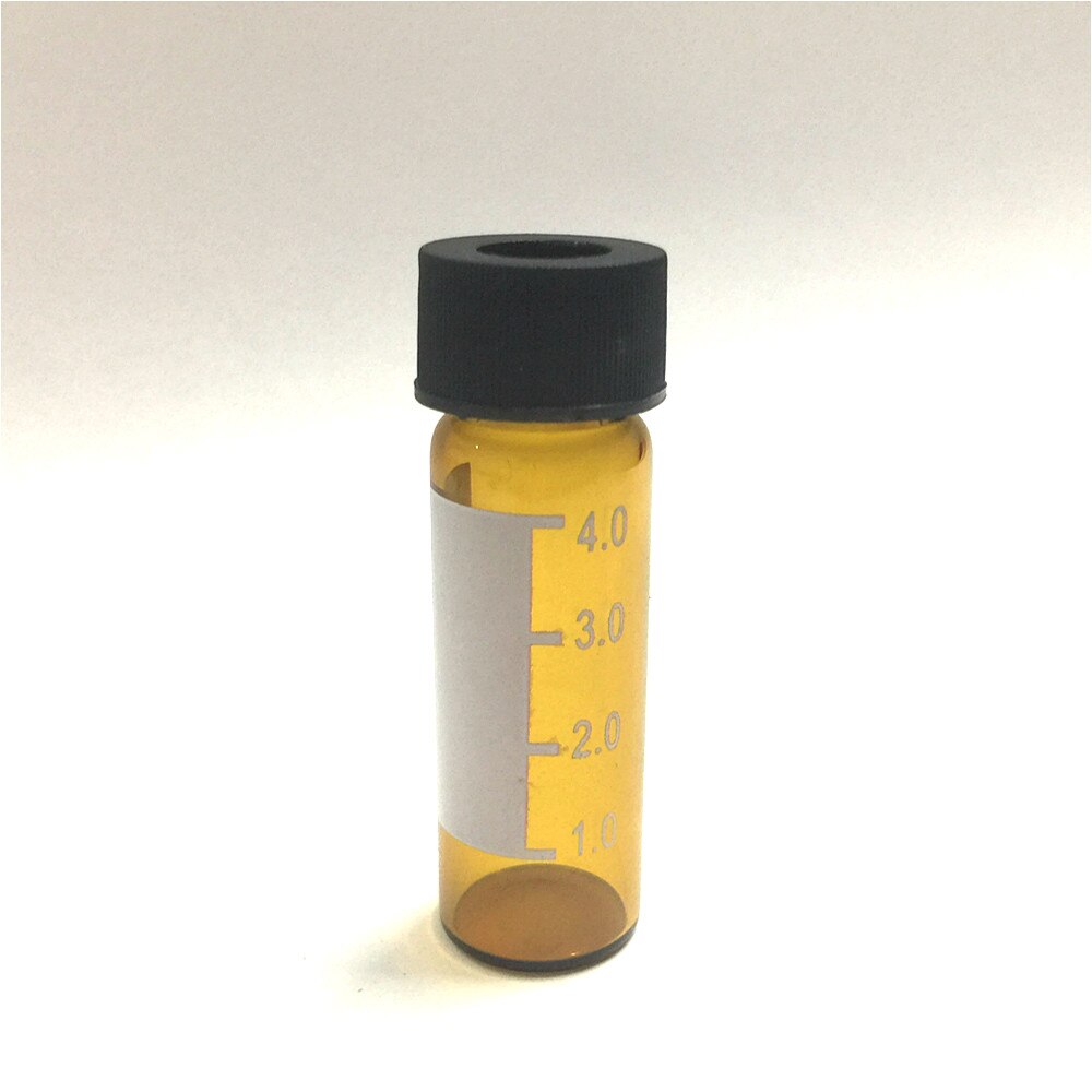 Brown Chromatography Vial 4 ml With Black Open-topped Cap Automatic Parse Sample Bottle For Agilent/Waters/SHIMADZU 100 / PK