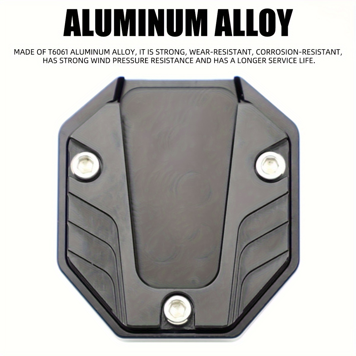 Aluminium Motorcycle Bike Kickstand Extender Voet Zijstandaard Extension Voet Pad Ondersteuning Plaat Motor Accessoires: Default Title