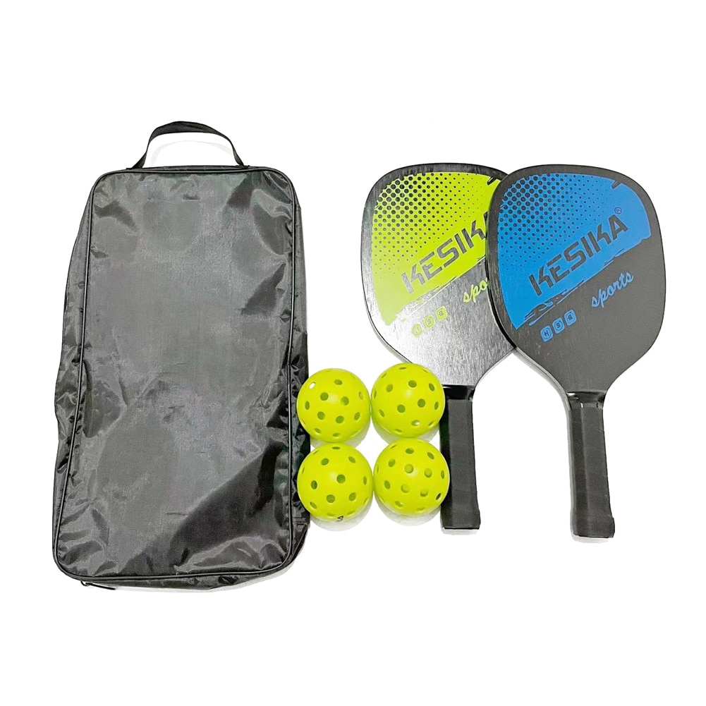 Pickleball Paddle Set Pickleball Rackets Bal Set 2 Rackets &amp; Amp 4 Pickleball Ballen Met Draagtas Voor Mannen Vrouwen