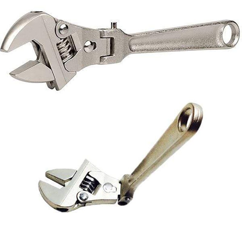 8 inch verstelbare ratelsleutel, opvouwbare handgreep, pijpsleutel met dubbele functie, sleutel, handgereedschap