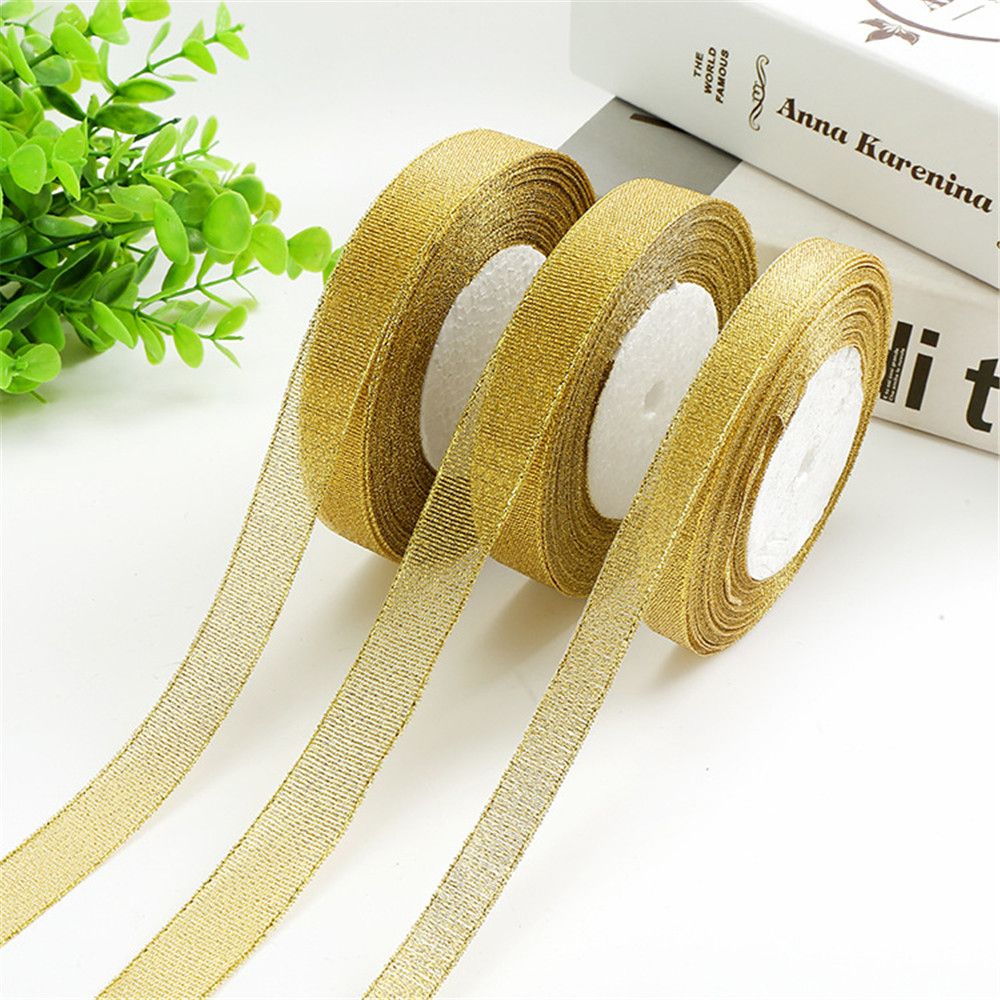 1Pc Silk Decorative Ribbon Glitter Onions Ribbons Wedding Cake Decoration Packaging Strips Christmas Party Supplies