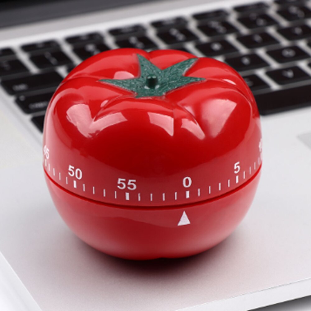 Tomato Mechanical Timer Kitchen Cooking Cute Countdown Reminder Timer 60 Minutes Vegetable Cartoon Timer Ringing Alarm Clock