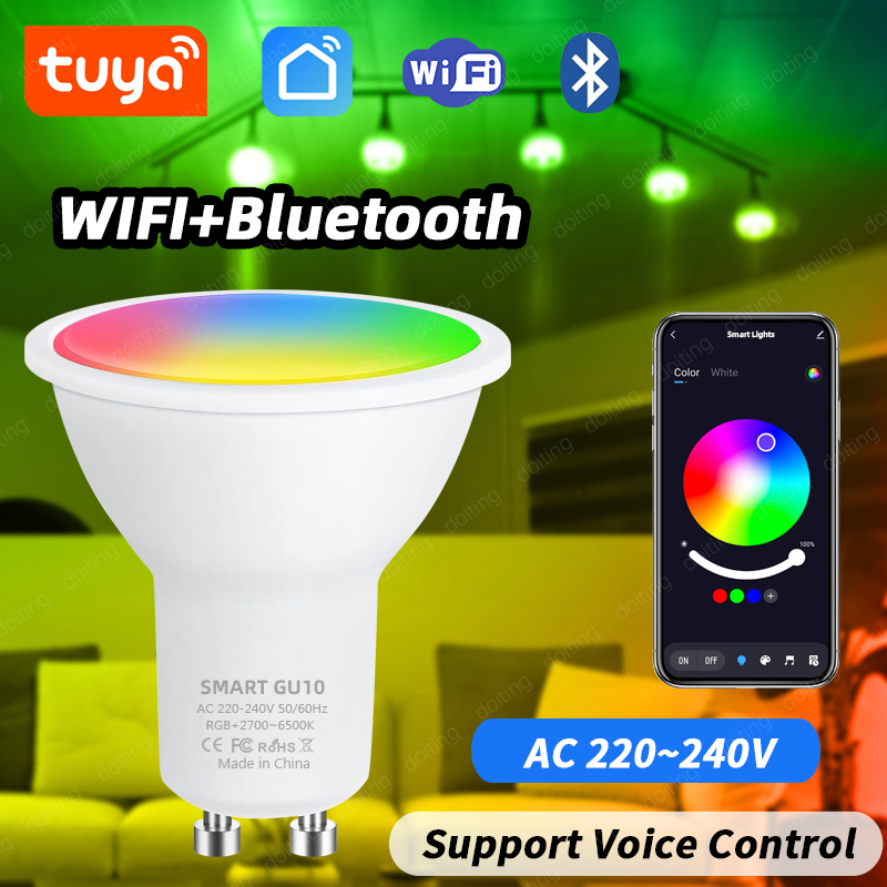 Smart Life Bluetooth WIFI GU10 RGB 220V bombilla – Grandado - Main Image
