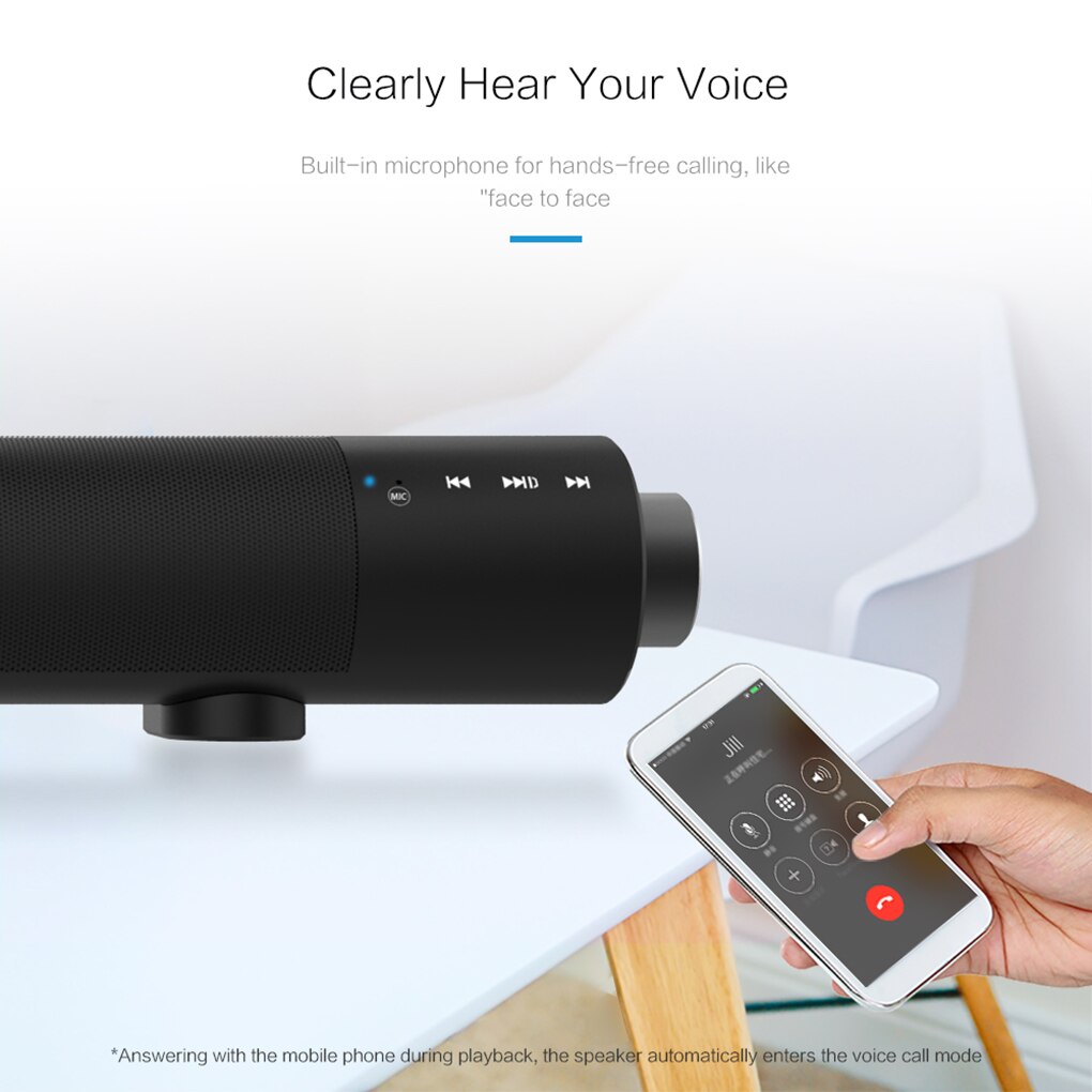 Bluetooth 4.2 Dual Hoorn Luidspreker Ingebouwde Microfoon Draadloze Stereo Subwoofer Aluminium Case Tf Card Uitbreiding Soundbox