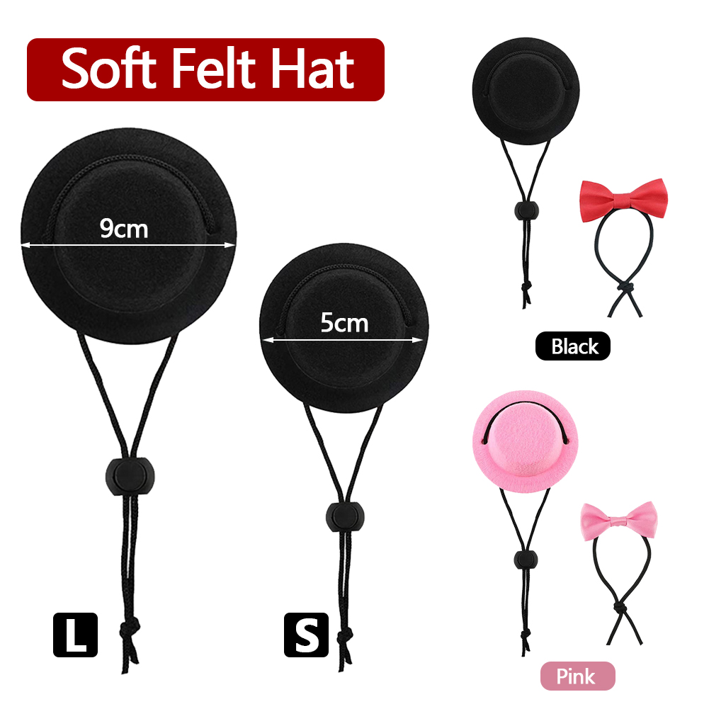 Kleine Dieren Hoeden Konijn Cavia Hamster Totoro Egel Hoed En Strik Top Hoed Pet Feestelijke Funny Cap Hoofd accessoires