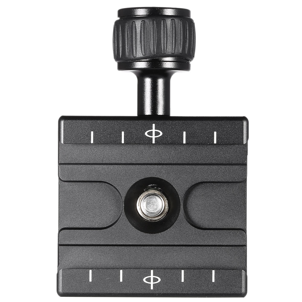 Andoer QR-50 Quick Release Plate Clamp Adapter with Built-in Bubble Level for Arca Swiss RRS Wimberley Tripod Ball Head