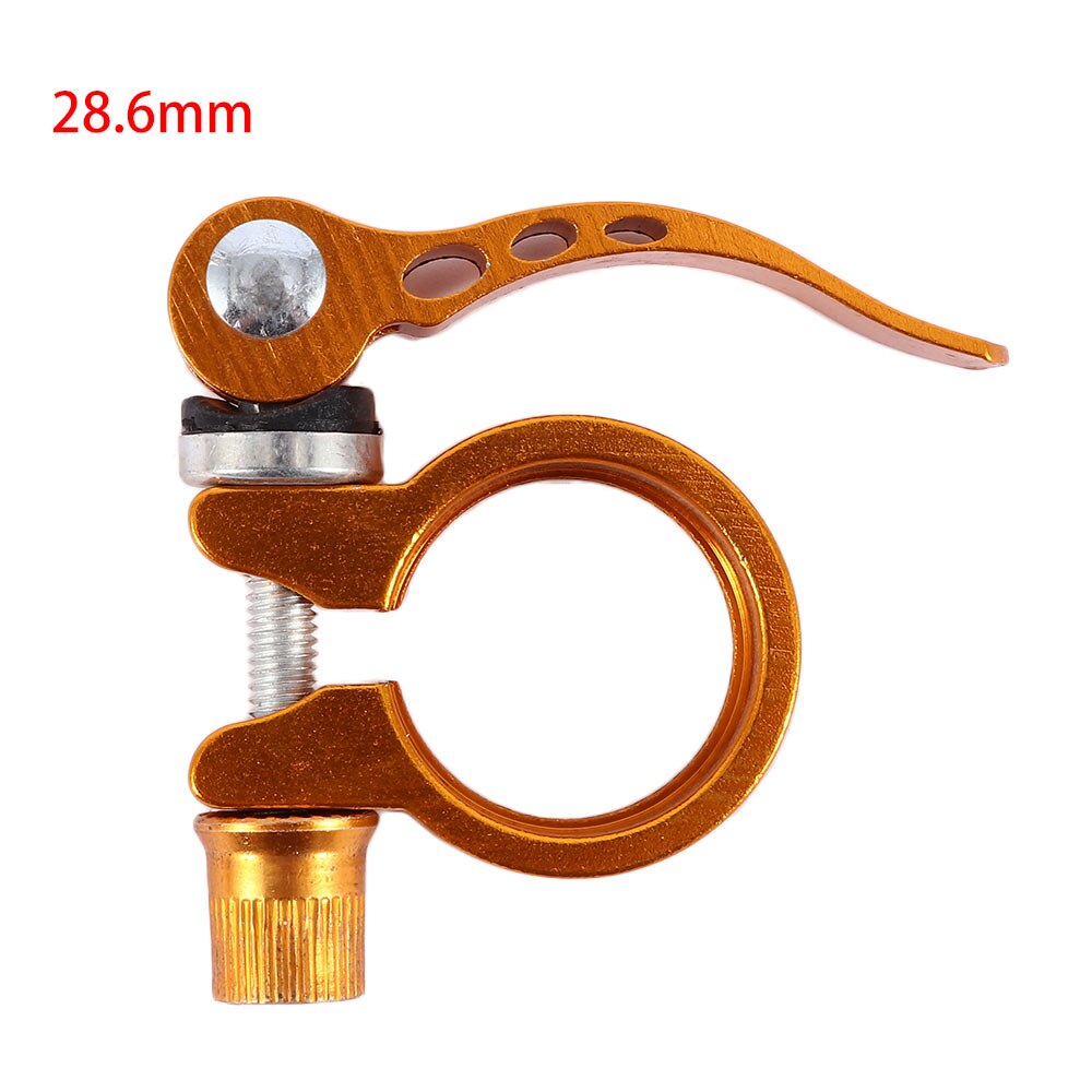 28.6/31.8/34.9Mm Legering Zadelpenklem Quick Mtb Fiets Fietsen Zadel Zadelpenklem Quick Release Spare onderdelen Voor Fietsen: gold	28.6 mm