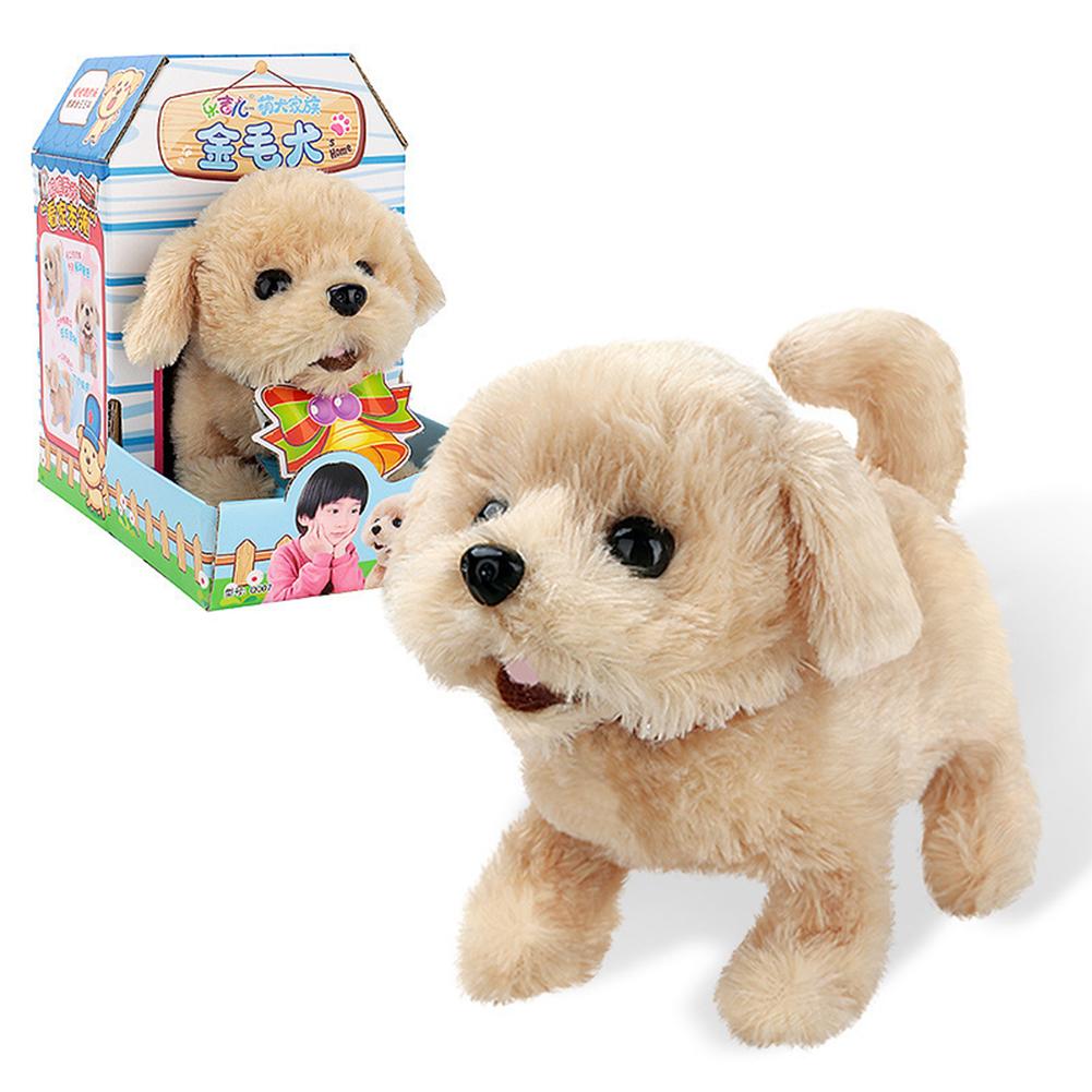 Tier Elektrische Plüsch Roboter Hund Zu Fuß Smart Roboter Niedlichen Simulation Welpen Interaktive Begleiten kinder Spielzeug Für Kinder: green