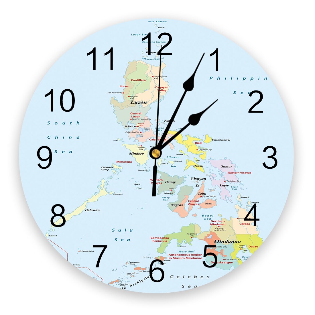 Karte Irland Jahrgang Stil Dublin Atlas Wanduhr Wohnzimmer Schlafzimmer Zauberstab Uhr Stumm Karikatur Wanduhr Hause Dekoration: LEX09180CKAZ1