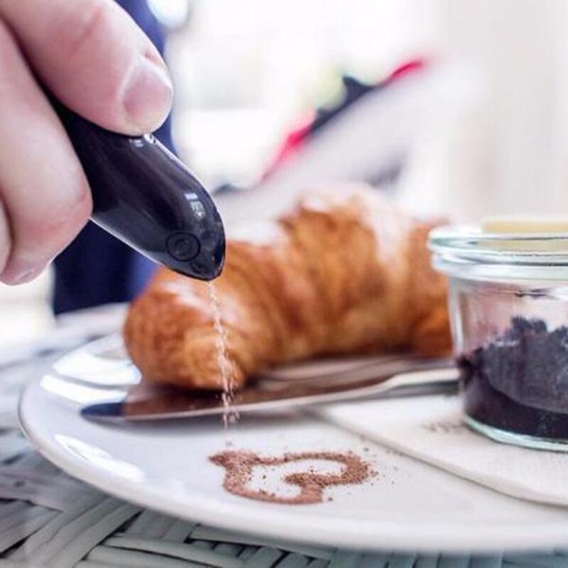 Bolígrafo eléctrico de Arte Latte para café, capuchino, pastel de especias, decoración de pasteles, bolígrafo para tallar café, herramientas para hornear pasteles/café