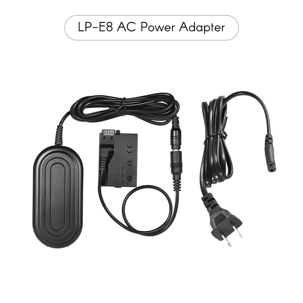 Andoer ACK-E8 Koppeling Oplader Camera Oplader Ac Voeding LP-E8 Dummy Batterij Adapter Voor Canon 700D 650D 600D 550D Etcdslr