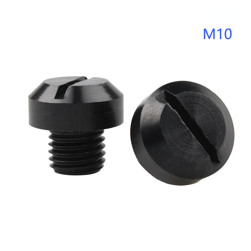 2 pezzi M10 antiruggine moto in alluminio CNC specchietto retrovisore foro tappi viti supporto specchietto retrovisore accessori moto: Black