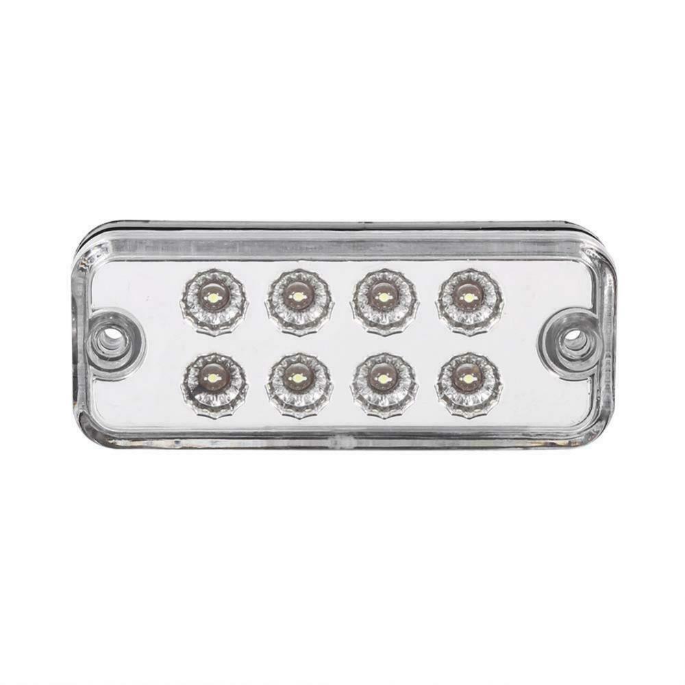 Fuleem-Luz LED de posición lateral para camión, remolque, camión, caravana, sellada, impermeable, 12V, 4 pulgadas, 8 LED, 6 uds.