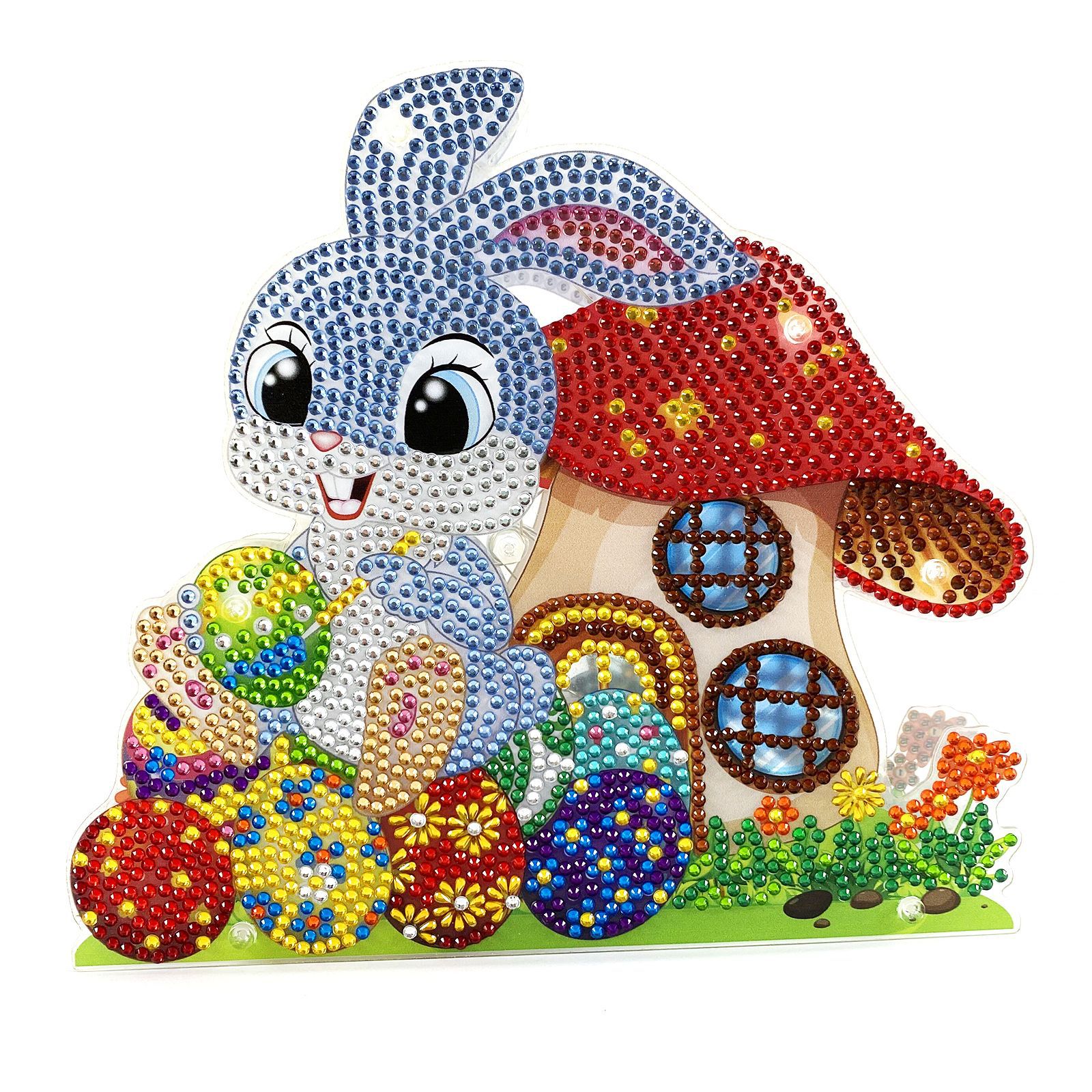 Peinture de diamants 5D à faire soi-même, décoration de pâques, œufs de lapin, veilleuse, artisanat, de , décor de bureau