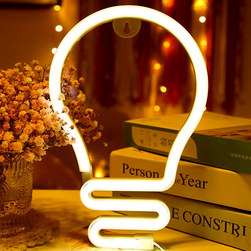 Heart Arrow Shape LED Neon Light Colorful Rainbow Neon Sign Wall Hanging Night Lamp for Home Party Wedding Festival: 08