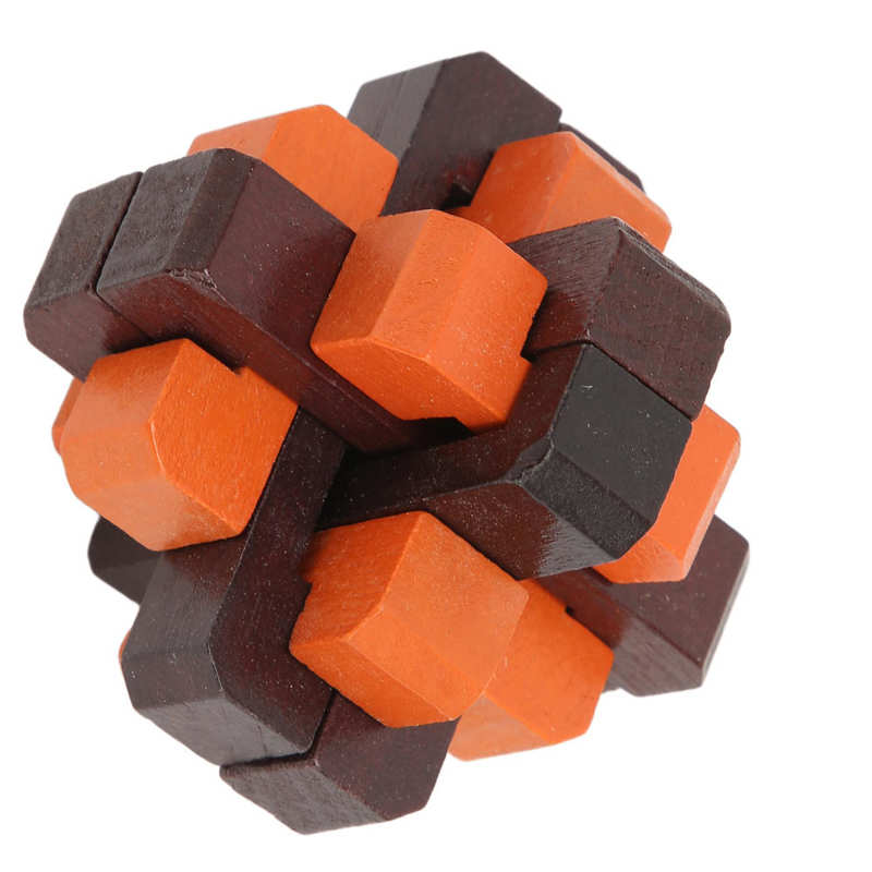 Brain Teaser Puzzle Games Intellectual Wooden Brain Puzzle Composite Wood Surface for The Aged for Prevent Alzheimer&#39;s Disease