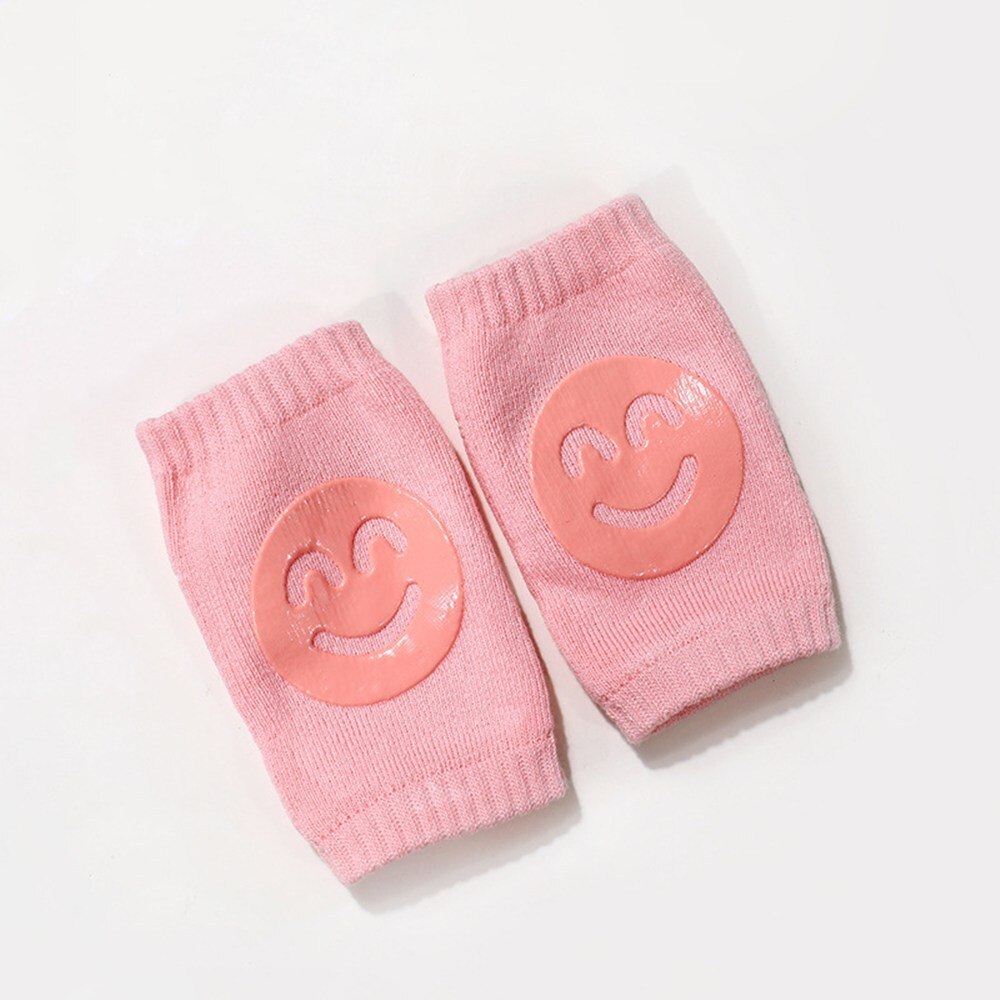Crianças não deslizamento rastejando cotovelo infantil crianças acessórios do bebê sorriso joelho almofadas protetor de segurança joelheira perna mais quente meninas meninos: Pink