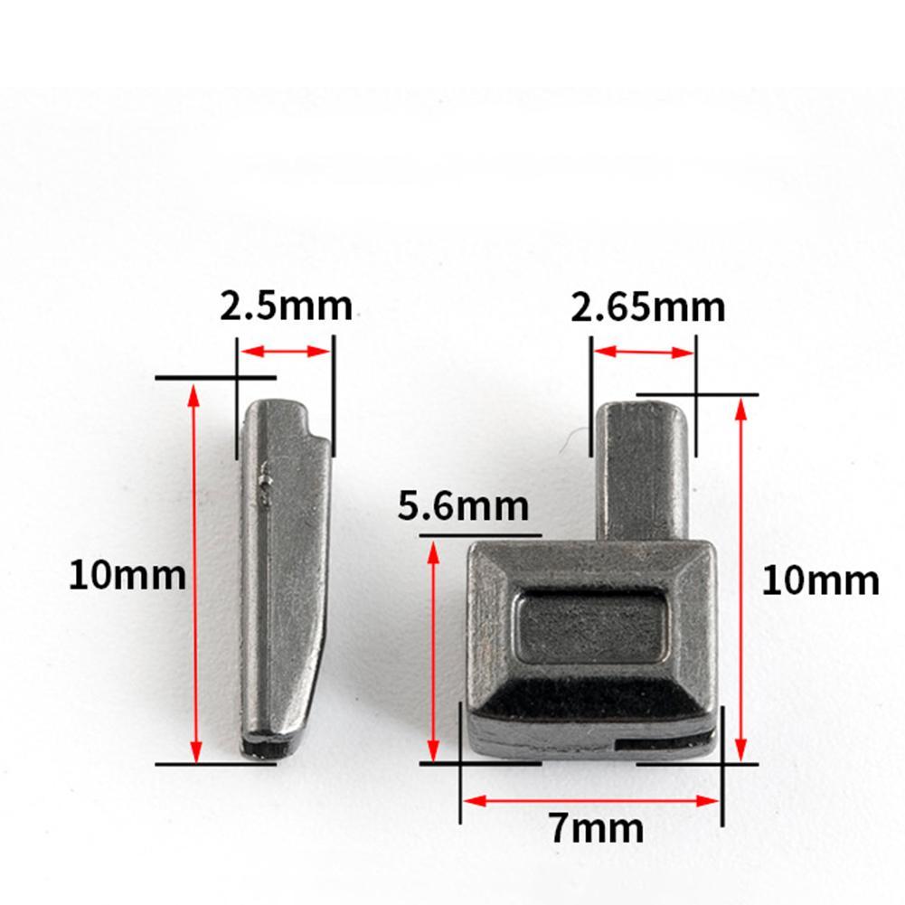 10 Sets Metall-Reißverschluss-Reparatursatz, Reißverschluss-Kopfschieber, Halter, Einfügungsstift, Reißverschluss-Stopp, Zubehör, Stecker zum Nähen, Taschenmantel