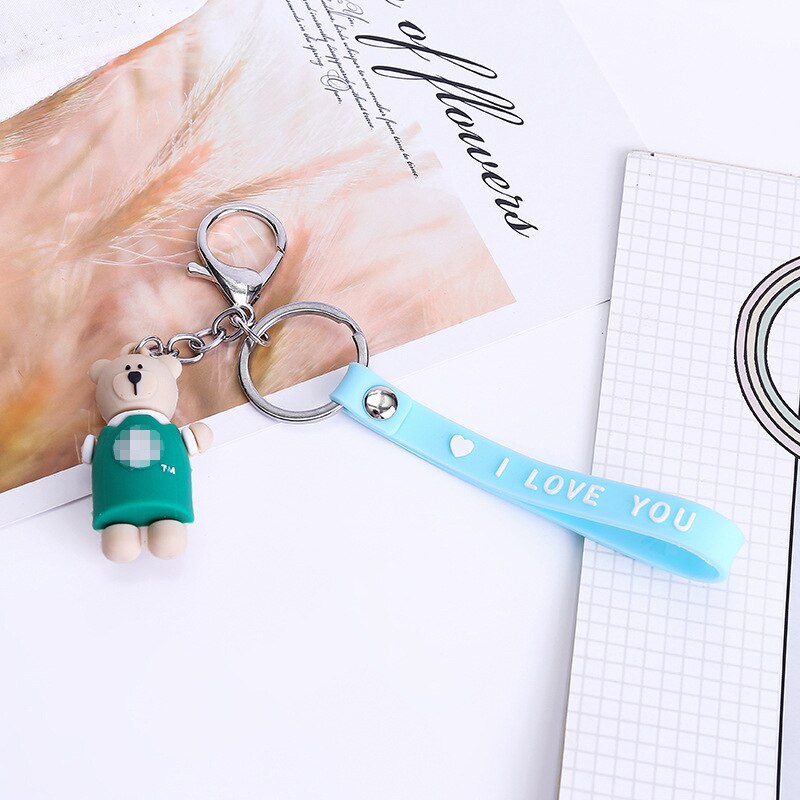 Koreaanse Stijl Shi Shang Xing Bar Beer Sleutelhanger Pvc Zacht Rubber Accessoires Mannen En Vrouwen Tas Koppels Creatieve Opknoping decoratie: Green