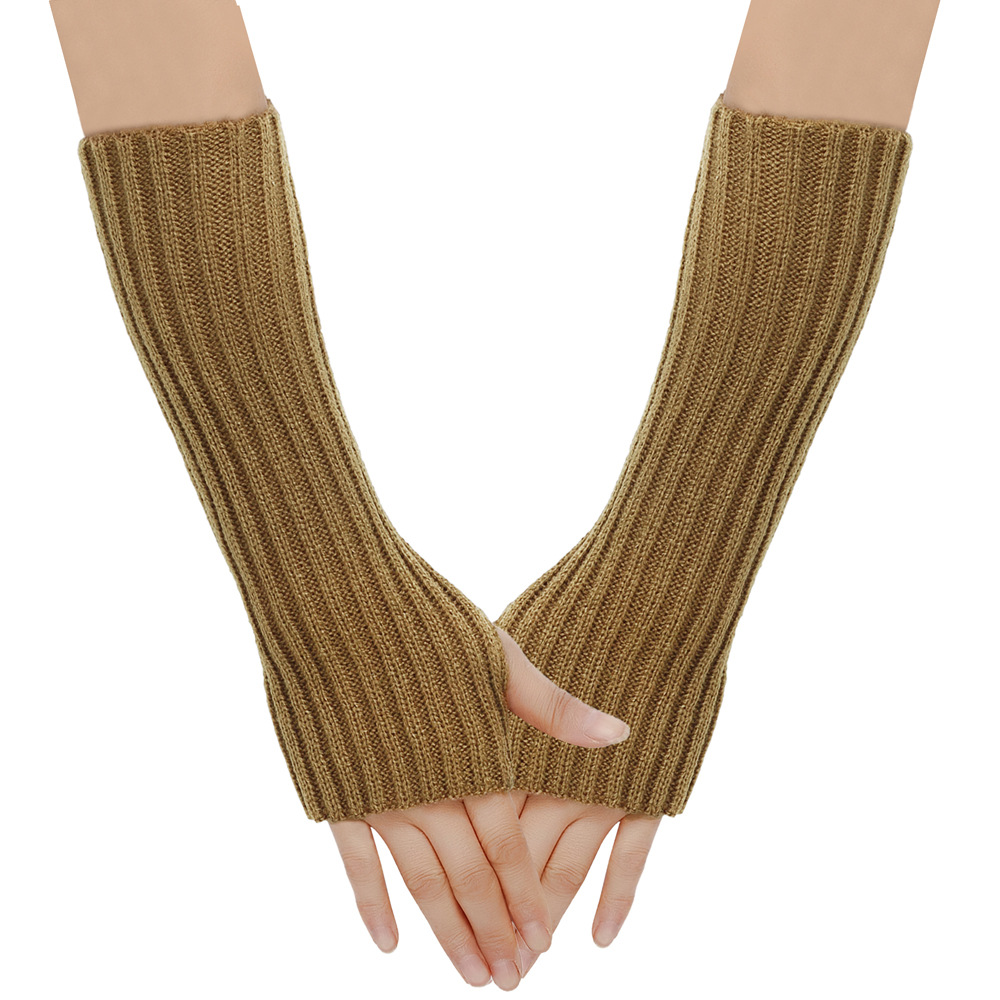 Arm Warmers Autumn Winter Cuffs Hand Sleeves Long Wool Gloves Men Women Knit Sleeves Warm Elastic Lady Sexy: green