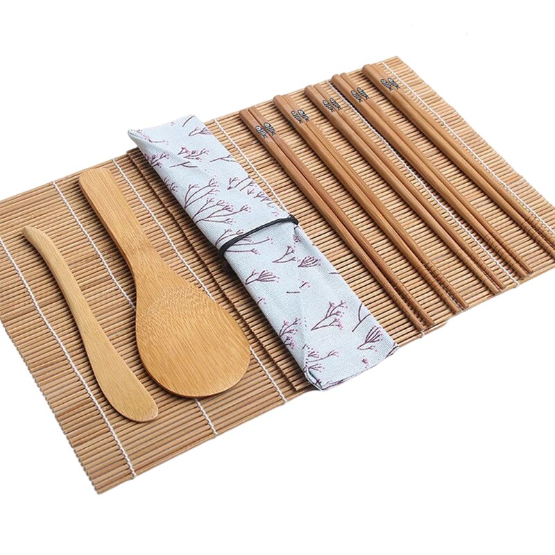 Juego de rodillos de Bazooka para hacer Sushi, utensilios de cocina para enrollar carne y verduras, utensilio de cocina, accesorios: Cloth bag sushi set