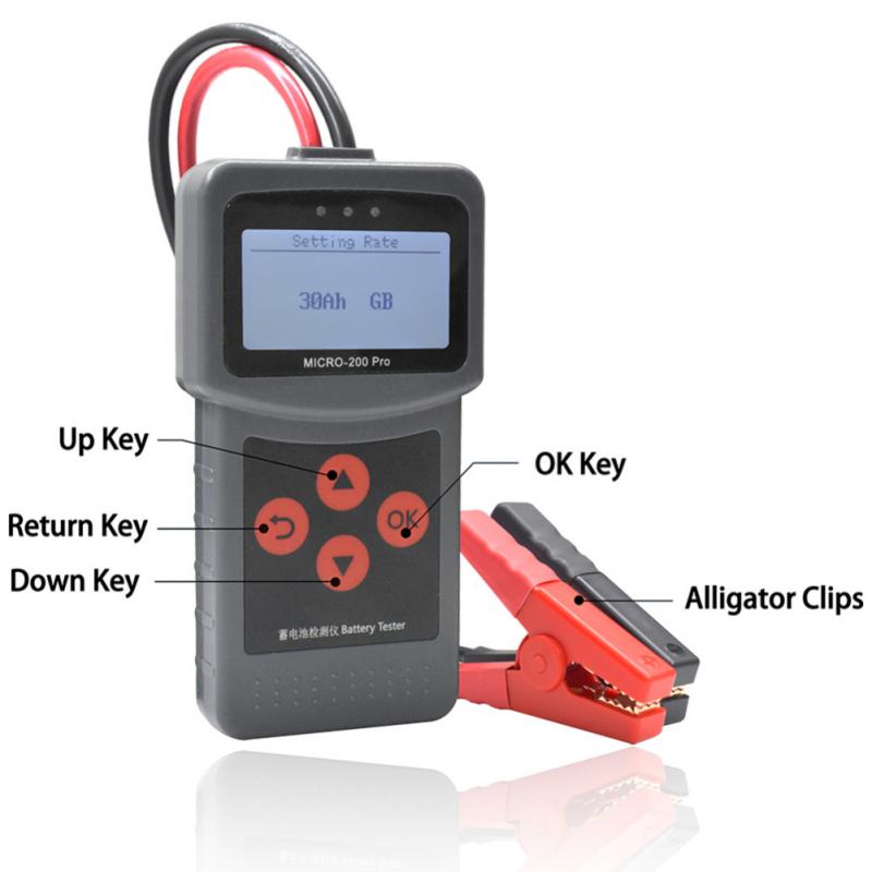 Micro-200Pro 12V 24V Car Battery Tester Digital Charging Load Analyzer Voltage Battery Test car Diagnostic Scanner Tool