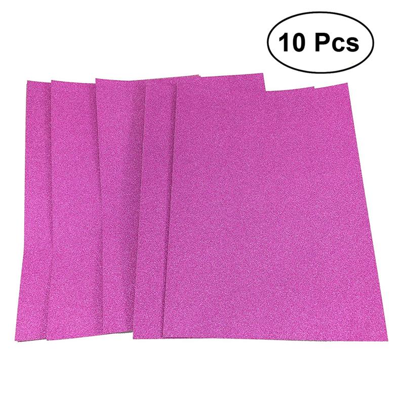 10 stk  a4 ark glitter kartong kort gjør diy materiale glitrende håndverk scrapbooking farge glitter papir  a4 glitter papir: Roso