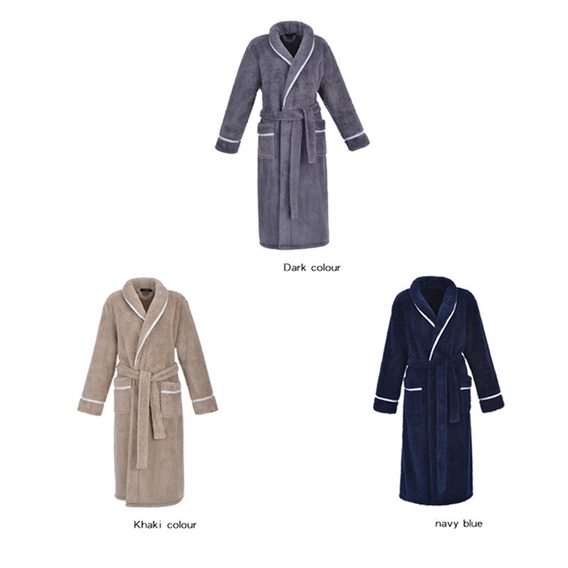 Kvinner menn termisk luksus flanell lang badekåpe høst vinter badekåpe varm krystall fløyel kimono morgenkåpe brudepike kapper