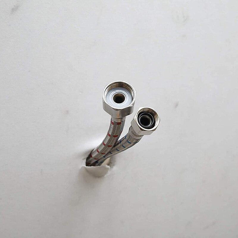 Tubos flexibles de fontanería de acero inoxidable 304, mezclador de agua y fría, mangueras de suministro de agua, accesorios de baño, 60/80cm