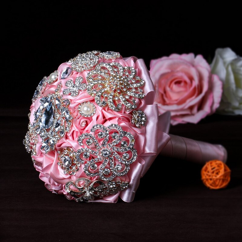 MIEG Clear Rhinestone Bijoux Pins Bloem Broches Voor Vrouwen Wedding Party Decoratie Charmant Sieraden