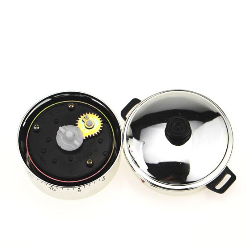 Kitchen Timer Pot Shape Gadgets 60 Minutes Mechanical Timer Countdown Alarm Reminder Cooking Reminders Tools