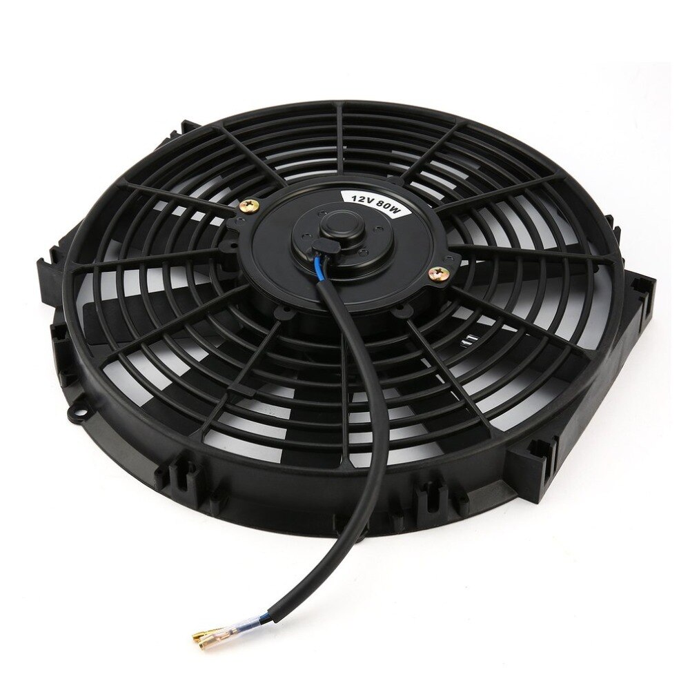 Genuine 10 Inch 80W Round Frame Straight Leaves High Performance Motorsport Fans Automotive General Purpose Electronic Fan