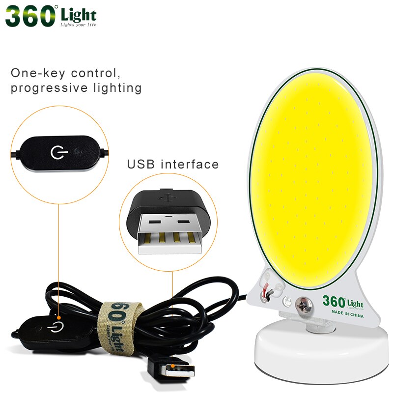 Bärbar lykta tm -24 cob usb  dc 5v led campingbelysningsutrustning för fiske vandring tältbelysning lägereld bbq roadtrip lampa