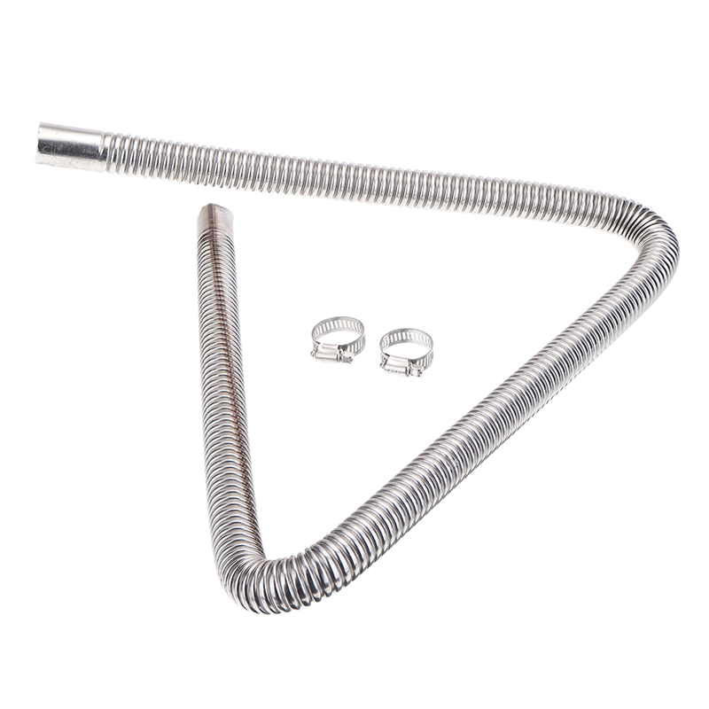 120cm Stainless Steel Exhaust Pipe Car Parking Air Heater Tank Gas Outlet Hose For Parking Air Heater