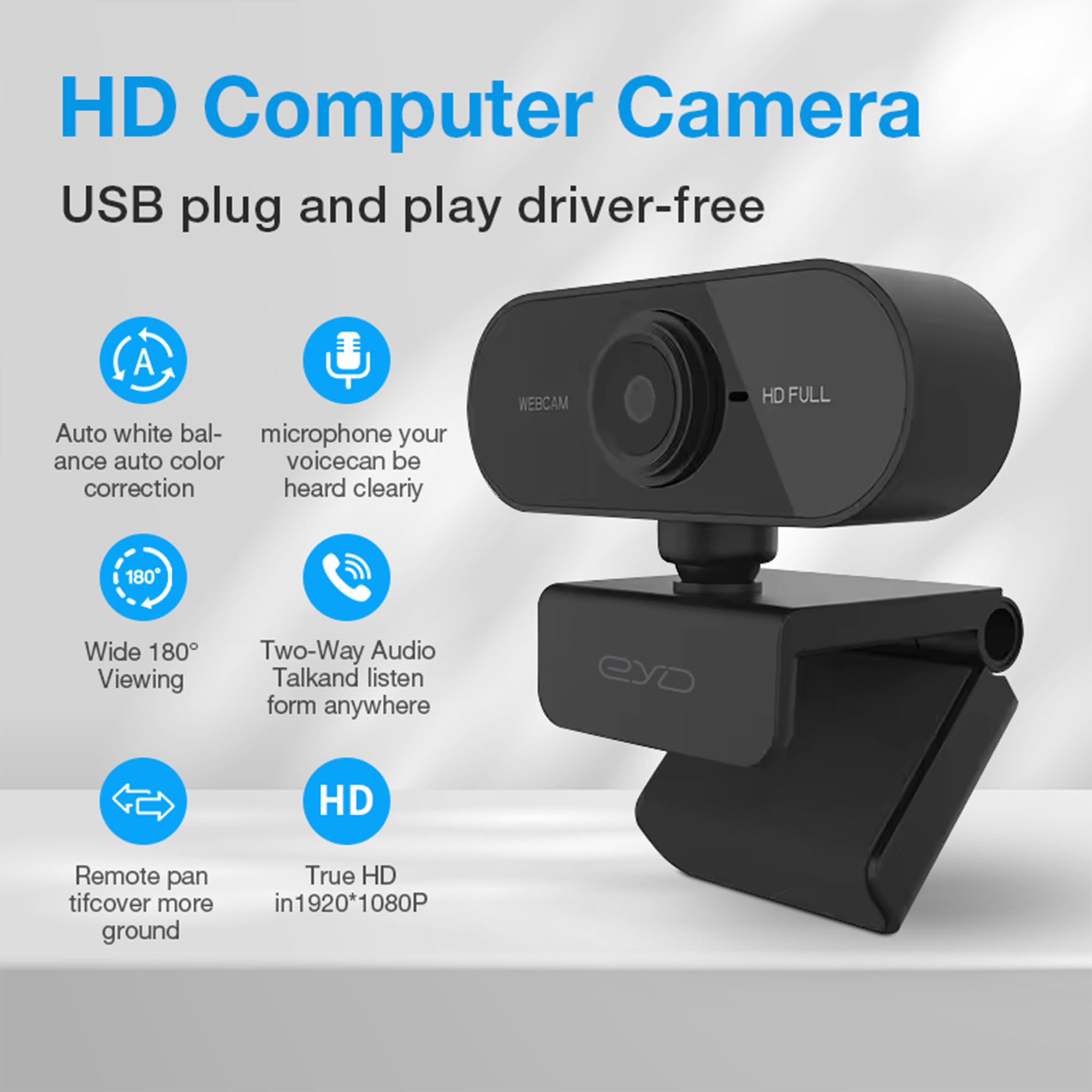 Câmera de computador 1080p hd, câmera usb para computador com microfone embutido, câmera de rede usb, webcam para trabalho com tripé e microfone.