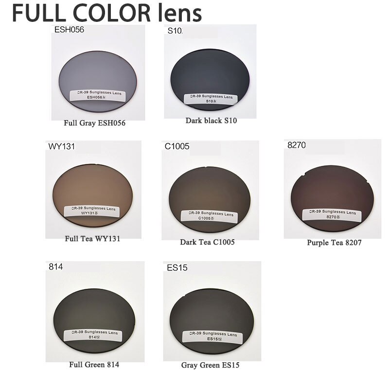 Lentes de óculos ópticos de resina, lentes fumadas com prescrição para miopia e hipermetropia, lentes para óculos de sol 2 peças, 1.56 1.61