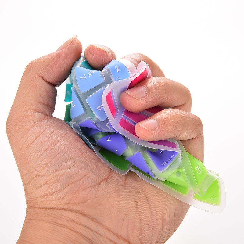 JETTING 1 pc Silicone Rainbow Keyboard Skin Cover For Apple Macbook 13" 15" 17" Laptop Keyboard Stickers US&EU Version