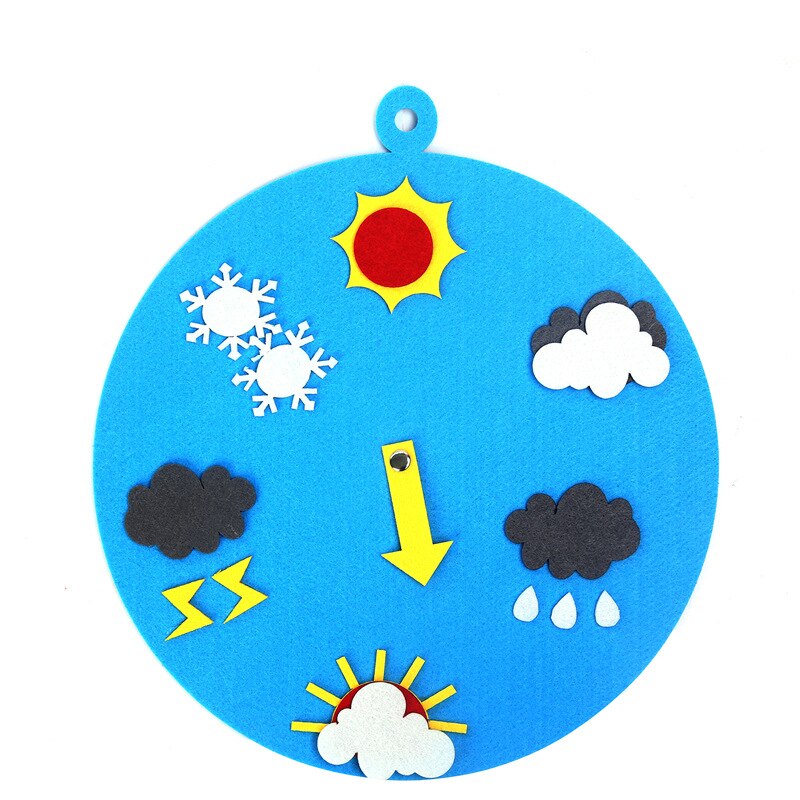Prévisions météorologiques de la maternelle, horloge météo, pas de tissage, Puzzle, éducation précoce, Kit d'artisanat, bricolage