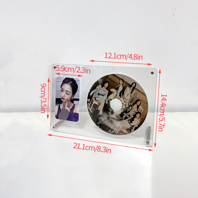 Cadre Photo en acrylique Transparent, magnétique Double face, porte-carte Photo idole, ornement de bureau, porte-carte Photo