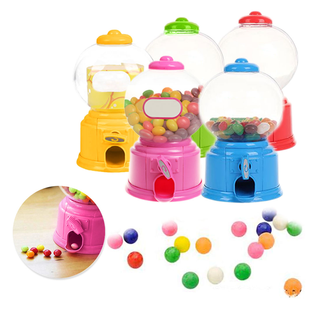 Mini snoepautomaat, schattige snoepjes, bubble gumball dispenser, spaarpot, speelgoed voor kinderen, snacks, opbergdoos, schattige snoepjes