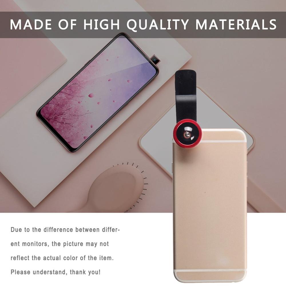 3-in-1 Wide Angle Macro Fisheye Lens Mini Pocket Focus Camera Mobile Phone Magnifier with Clip 0.67x Kits for iOS Android Phone