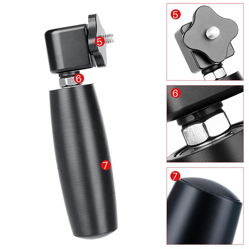 For Insta 360 Paranomic Camera Handheld Selfie Stick Monopod 1/4 Screw 360 Rotated Handle Grip for Insta360 ONE VR Sports Camera