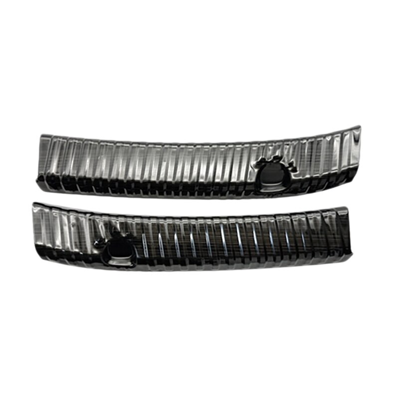 Voor Tesla Model Y Kofferbak Guard Voorkomen Plaat Pedaal Cover Trim Auto Anti-Kras Bescherming Roestvrij: black titanium