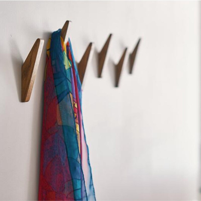 Wieszak na płaszcze z naturalnego drewna wieszak na ubrania wieszak ścienny stojak robić przechowywania w łazience wieszak robić ręczników wielofunkcyjne dekoracje ścienne kuchnia domowa 2